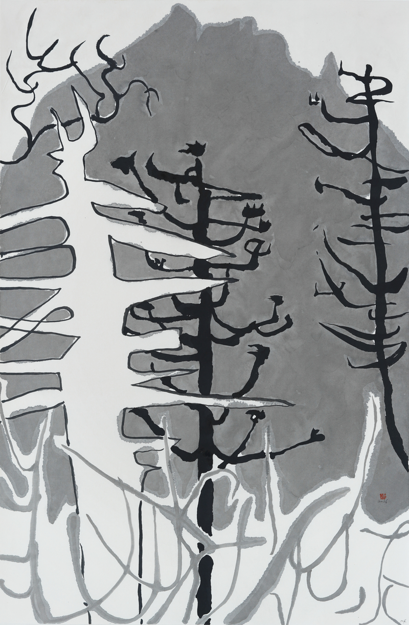 장병언, structure landscape 104, ink_on_paper, painting, 2026